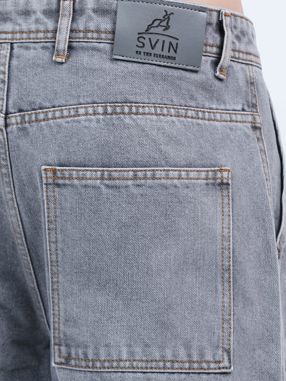 Pure denim dobby mom fit cargo