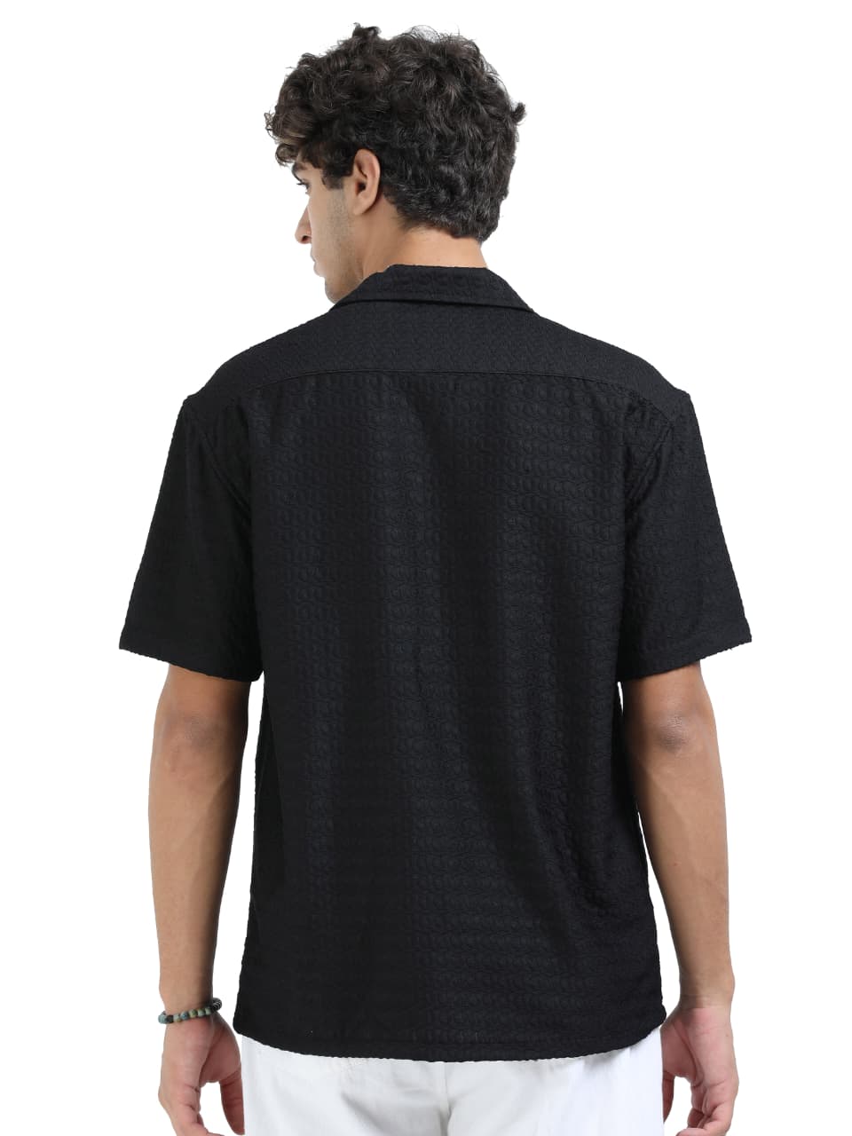 Half sleeve block drop shoulder Cotton popcone fabric soft feel
