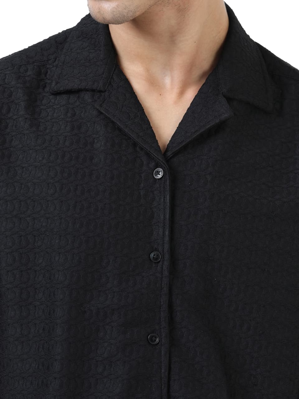 Half sleeve block drop shoulder Cotton popcone fabric soft feel