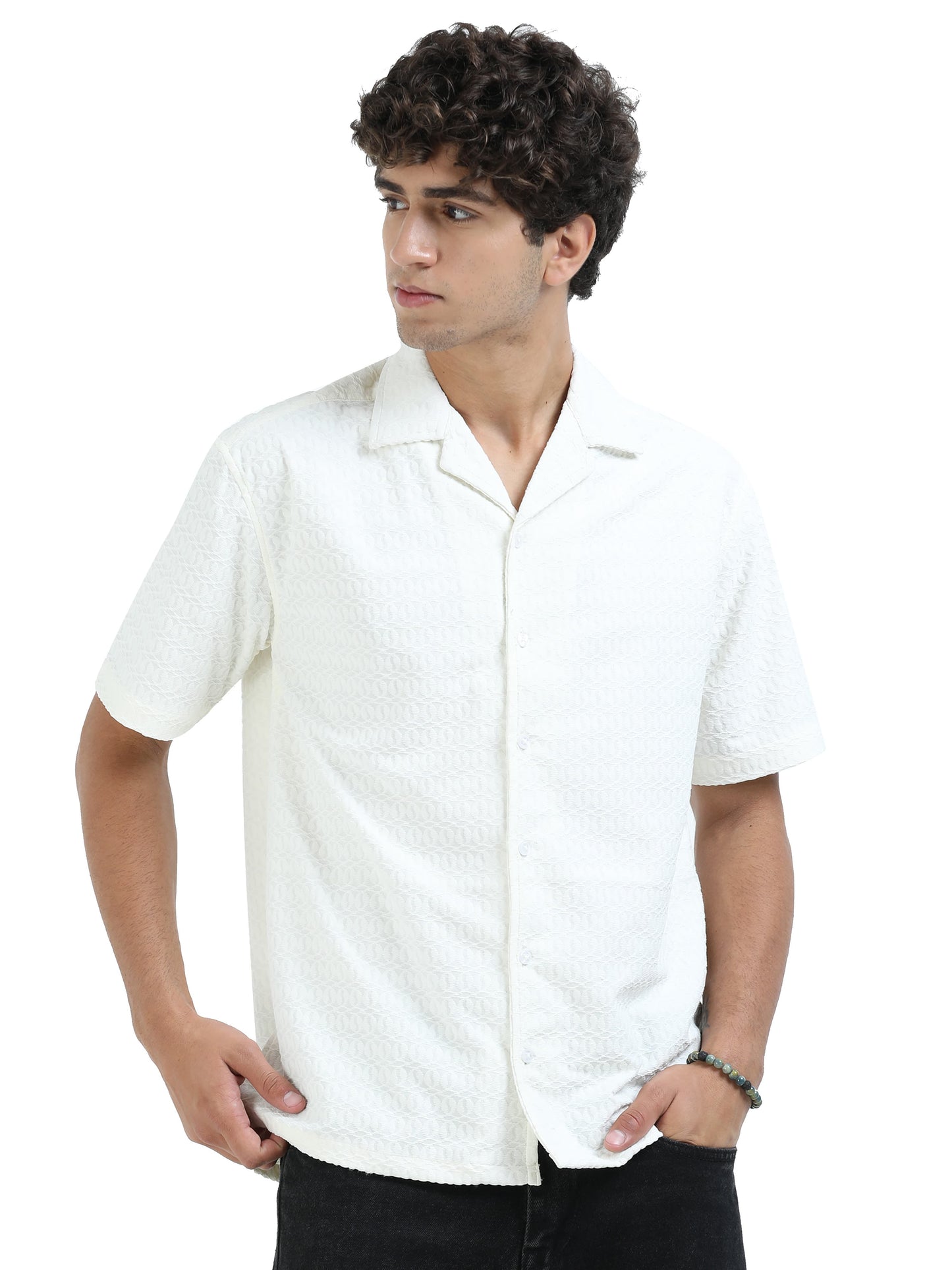 Half sleeve drop shoulder Cotton popcone fabric soft feel