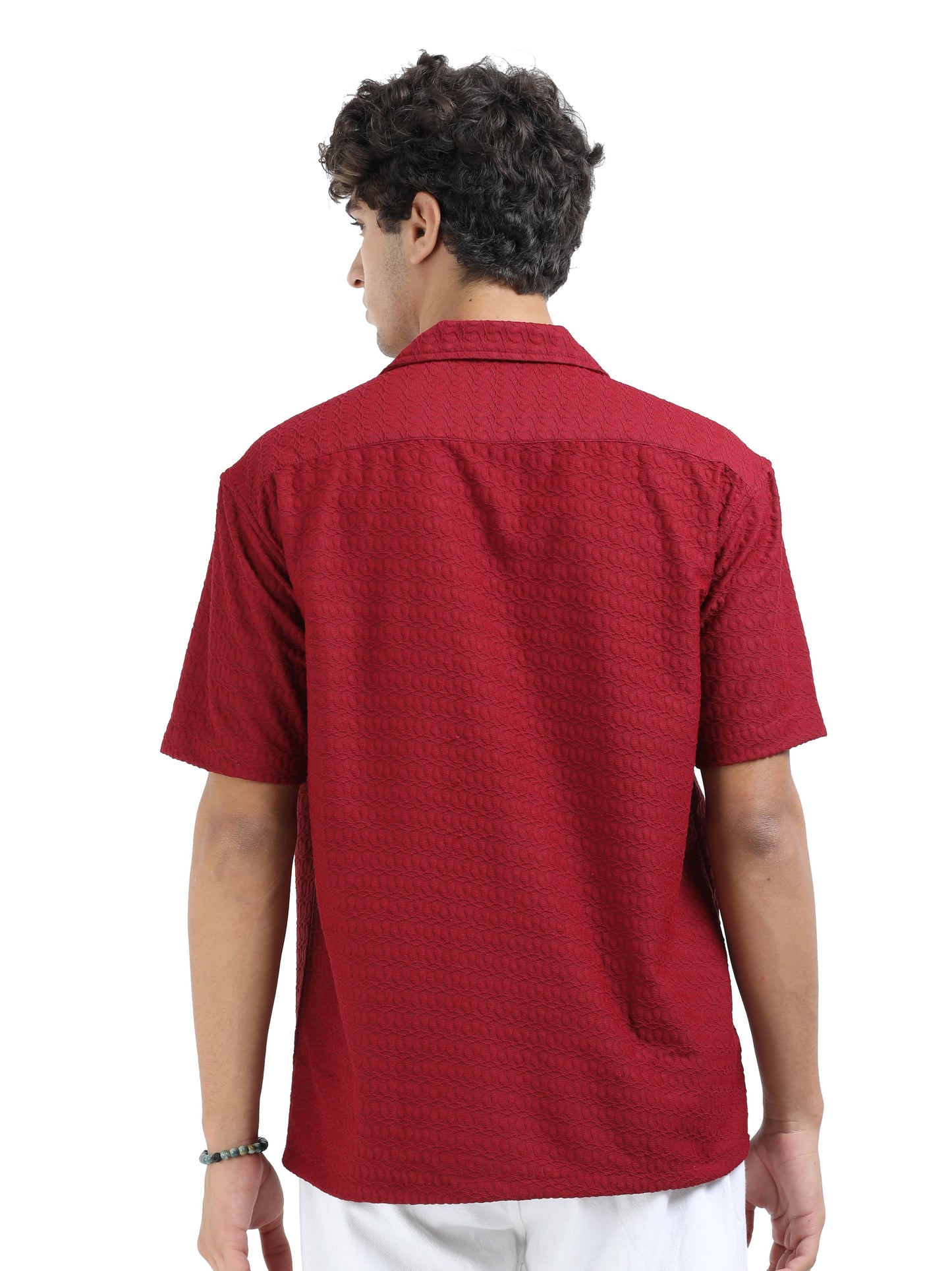 Half sleeve drop shoulder Cotton popcone fabric soft feel