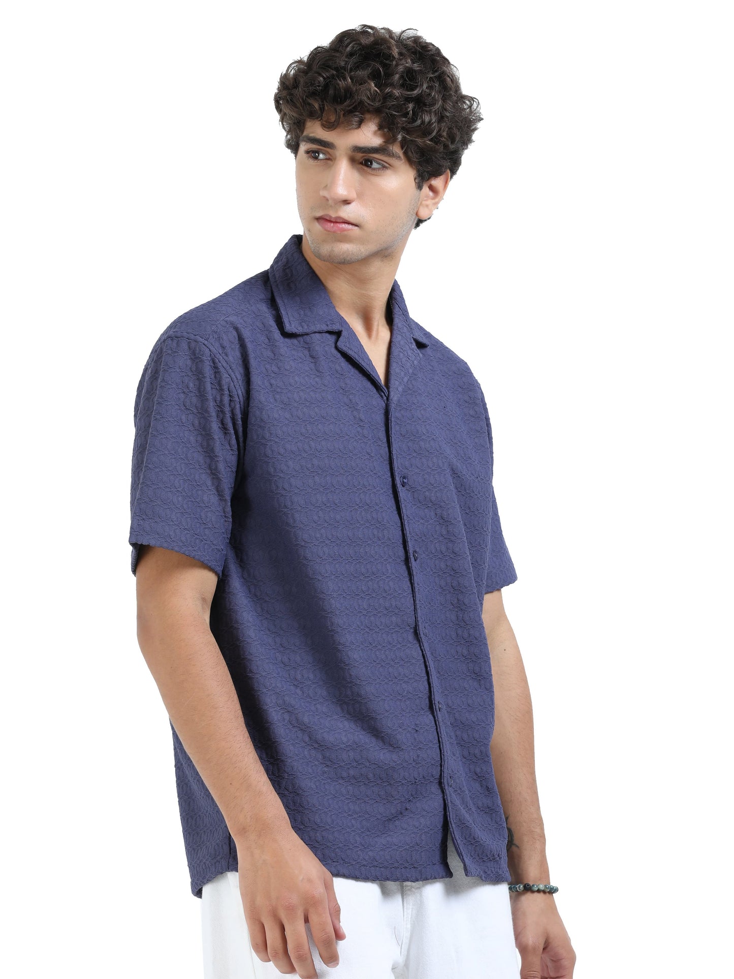 Half sleeve drop shoulder Cotton popcone fabric soft feel